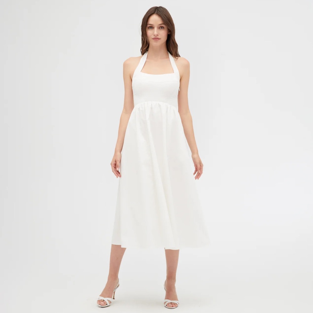 Hill House - The Fleur Midi Dress - White - S - Tags On